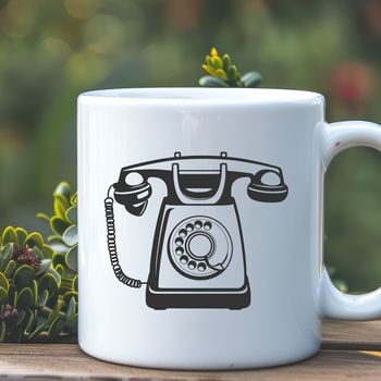 A high-resolution vector illustration of a telephone, suitable for graphic design and digital artwork.