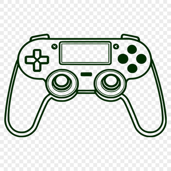 A digital game controller with a sleek design and customizable buttons.