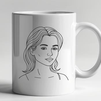 A vector illustration of a woman, suitable for various uses including digital design and crafting.