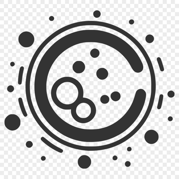 Microscopic representation of a bacterium with detailed cell structure.