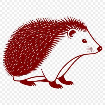 SVG vector illustration of a hedgehog animal icon