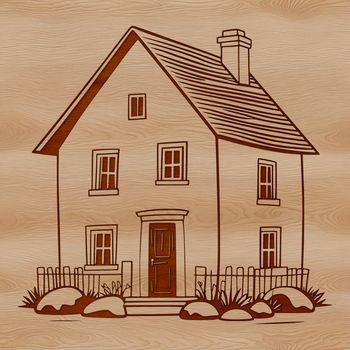 A simple house icon, designed as a vector image.