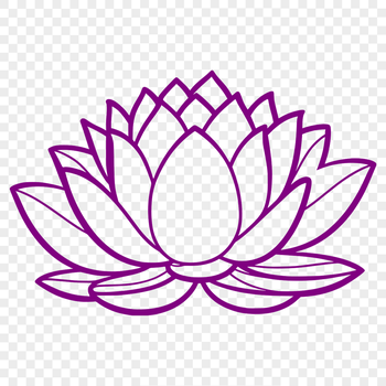 An ornate design featuring a blooming lotus plant, suitable for use in various creative projects.