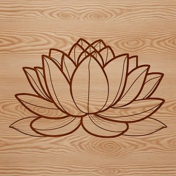 A stylized illustration of a lotus flower, often associated with Eastern spiritual traditions.