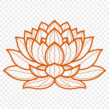 A highly detailed vector illustration of the sacred lotus flower, commonly associated with Buddhist and Hindu symbolism.