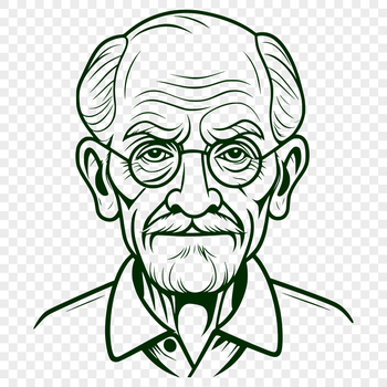 A realistic illustration of an adult male figure in vector format.
