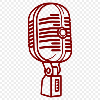 A digital illustration of a microphone, designed as vector art for flexible editing and customization.