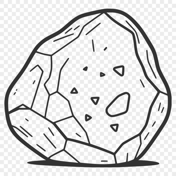 A high-quality vector illustration of a rock in various angles, suitable for use with cutting machines or laser cutters.