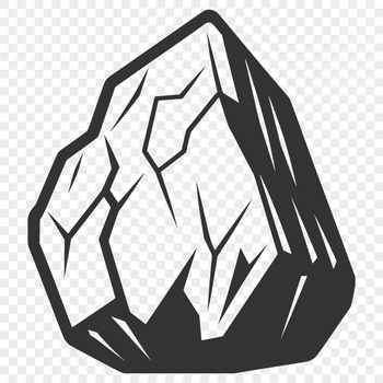 Vector illustration of a rock, suitable for graphic design projects.