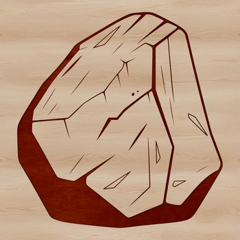 A 2D illustration of a rock in various vector formats.