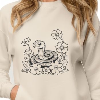 A colorful snake graphic in vector format, suitable for various uses including digital design and crafting.
