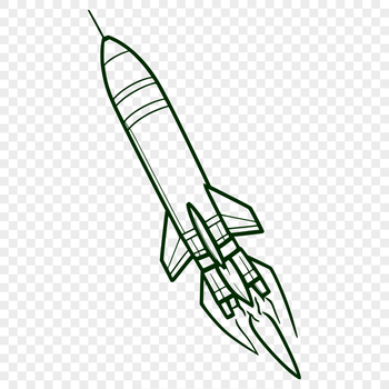 SVG design of a sleek rocket ship with metallic details, suitable for digital crafting and DIY projects.