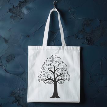 A detailed digital drawing of a tree for graphic design purposes.