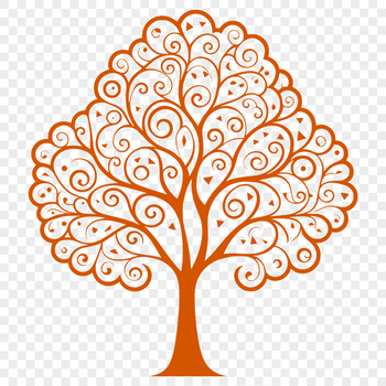 A high-resolution vector tree illustration suitable for cutting machines and laser cutting.
