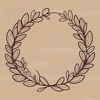 A floral design for a digital cutting machine or stencil, featuring a wreath shape with intricate details.