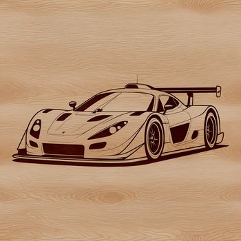 A sleek racing car designed in vector format, suitable for digital projects.