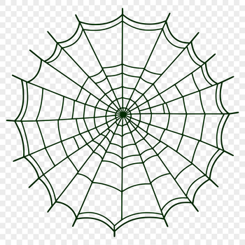 A delicate, intricately designed spider web, suitable for vector graphics projects.