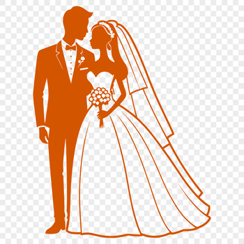 A traditional wedding scene with bride and groom surrounded by flowers and decorations.