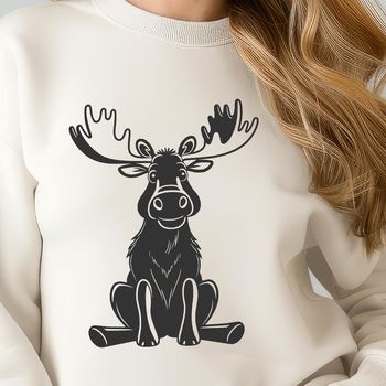 A high-quality digital illustration of a moose in vector format.