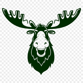 A single moose standing in a forest clearing.