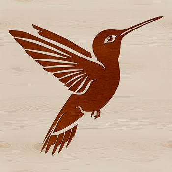 A colorful, detailed illustration of a hummingbird in mid-flight, suitable for vector art projects.