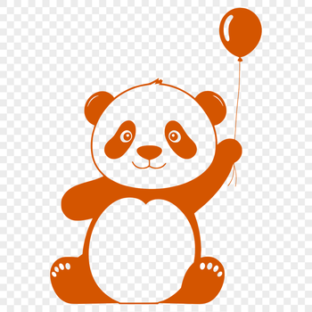 A detailed illustration of a panda in its natural habitat, suitable for digital design projects.