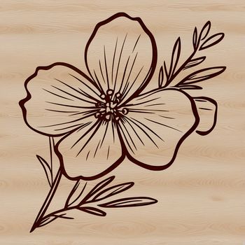 A colorful illustration of a wild flower in bloom, suitable for digital art and design.