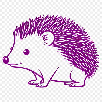 A digital illustration of a hedgehog, suitable for vector art and commercial or personal use.
