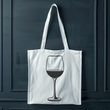 A digital illustration of a glass filled with red wine, suitable for graphic design projects.