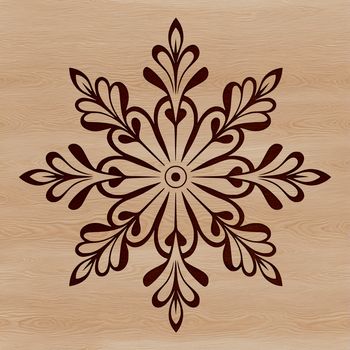 A delicate white snowflake illustration suitable for winter designs.
