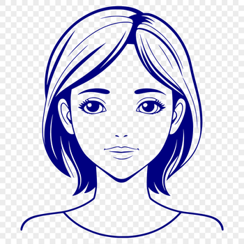A high-quality vector illustration of a female figure.