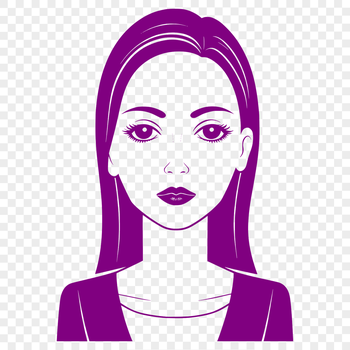 A simple illustration of a woman, suitable for vector graphics and cutting machine designs.