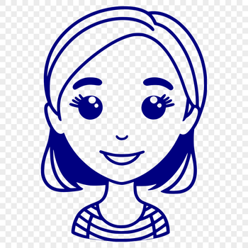 A simple line-drawn illustration of a woman in various poses and styles suitable for vector art design.