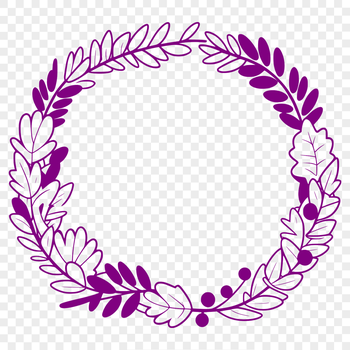 A floral SVG design featuring a decorative wreath for digital crafting and cutting projects.