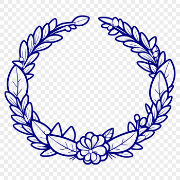 A high-quality vector floral wreath design suitable for various cutting machines.