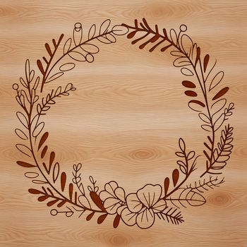 A floral SVG design featuring a decorative wreath shape, ideal for cutting machines like Cricut or laser cutters.