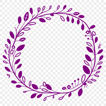 A decorative floral wreath design created as a vector art SVG file suitable for various cutting machines.