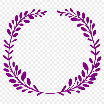 Floral wreath design made from interconnected flower motifs.