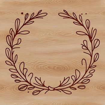A floral wreath design created as a vector image suitable for cutting machines and laser cutters.