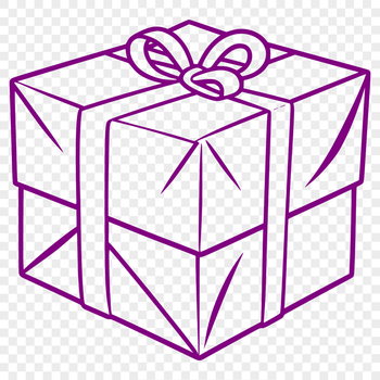 A vector illustration of a standard rectangular box with flaps.