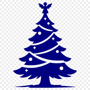 An SVG design featuring a traditional Christmas tree silhouette.