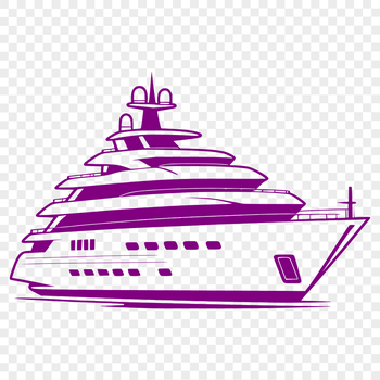 A detailed illustration of a yacht in vector format.