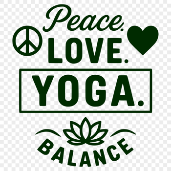 Vector graphics of motivational sayings for a yoga-themed design project.
