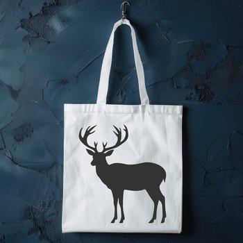 A detailed silhouette of a deer in its natural environment.