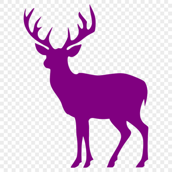 A detailed outline of a deer's full body, ideal for cutting out with a Cricut or other cutting machine.