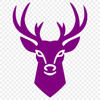 Close-up illustration of a deer's head with detailed fur texture.