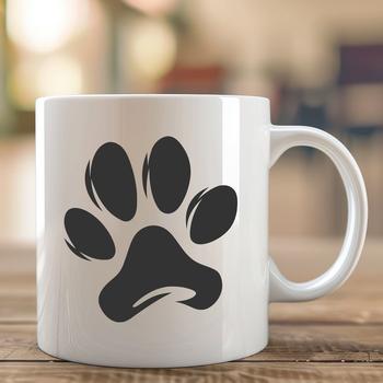 A set of paw prints in vector format, suitable for digital cutting machines and laser cutters.