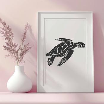 Sea Turtle In SVG & DXF