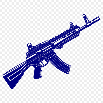 A detailed illustration of a rifle, suitable for vector art and design projects.