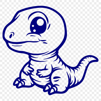 A detailed illustration of a prehistoric baby dinosaur with a full body, perfect for vector design projects.